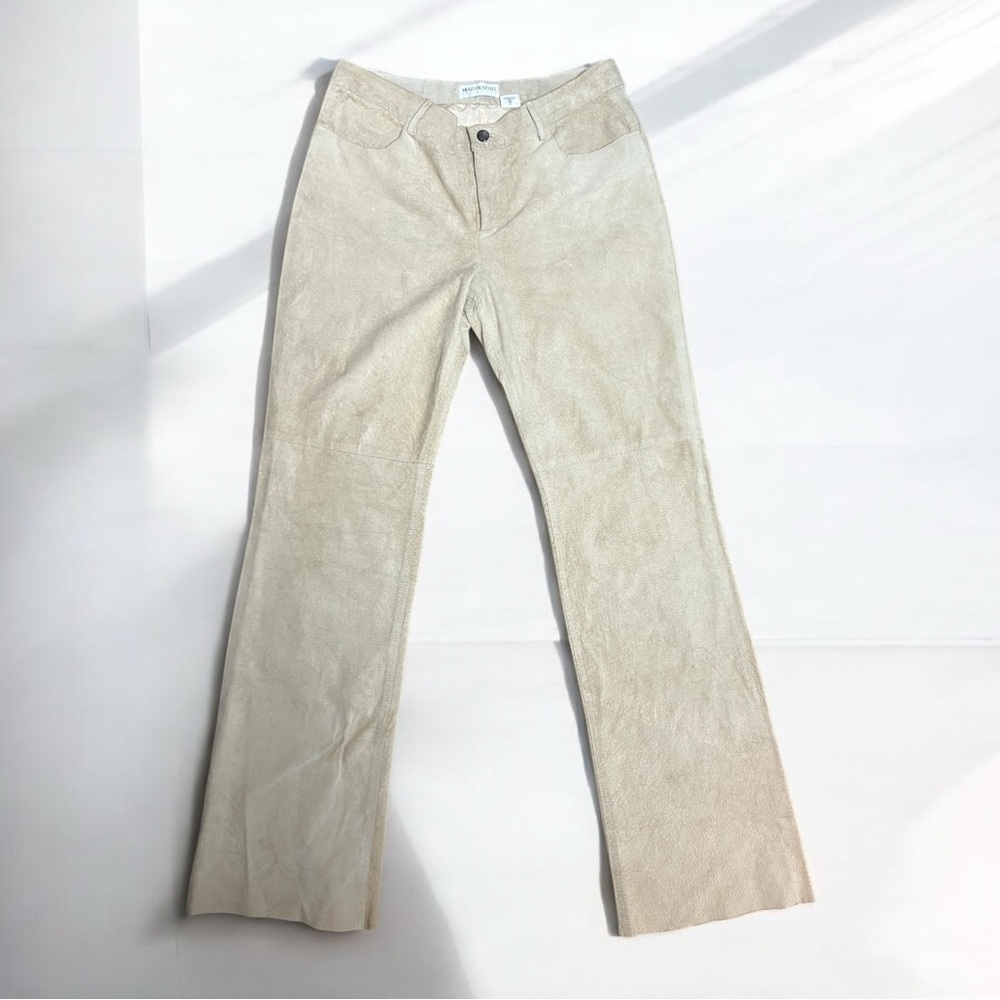 Vintage Suede Hugo Buscati Genuine Pants – Flared Italian Luxury Size 10